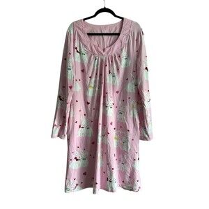 Nick And Nora Love Bunnies Sleep Tee 3XL Cotton Pink Cute Nightgown Pajama NWT